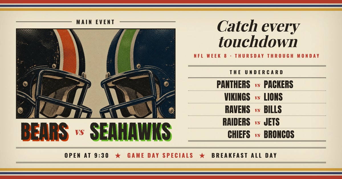 NFL Week 8 at the Lindy