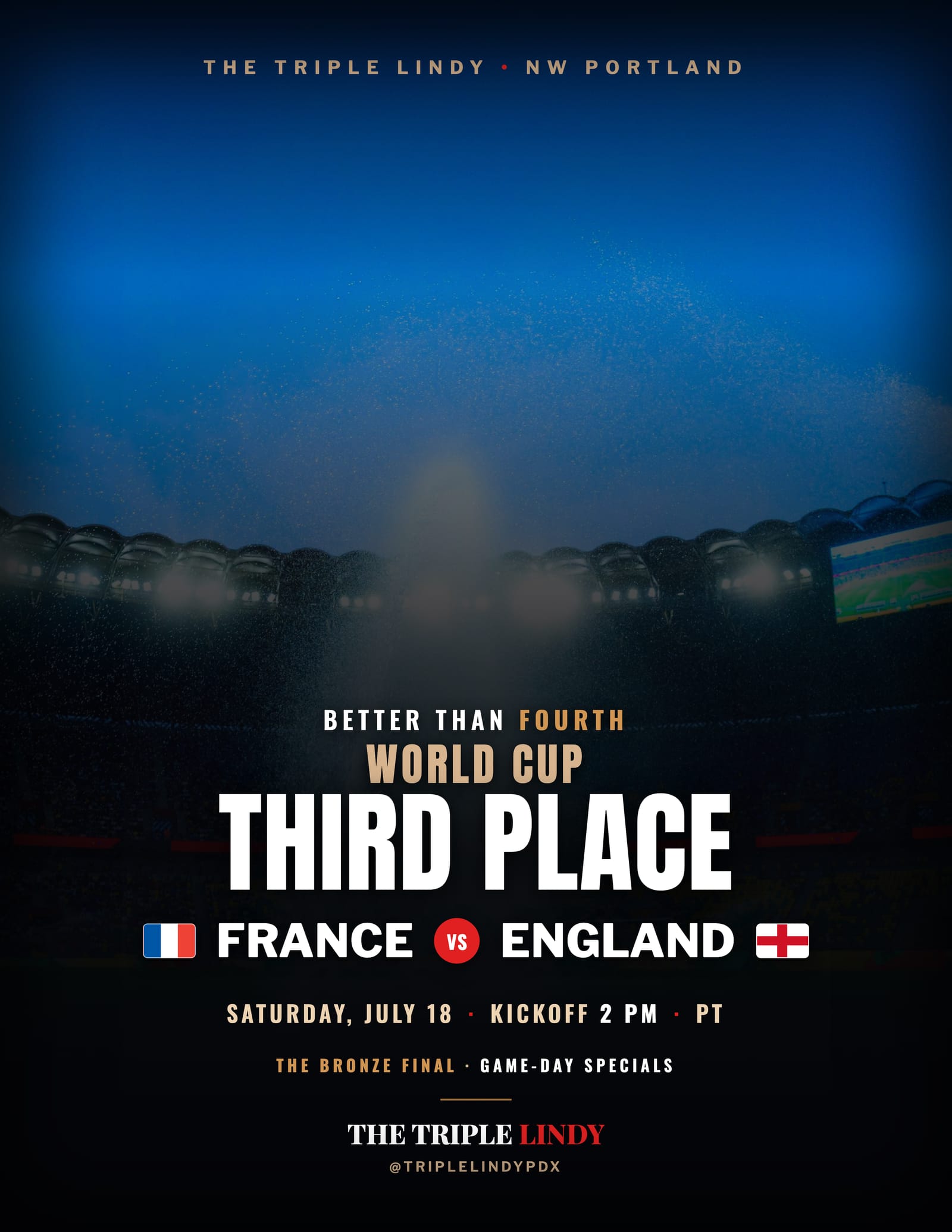 World Cup Third Place — France vs England